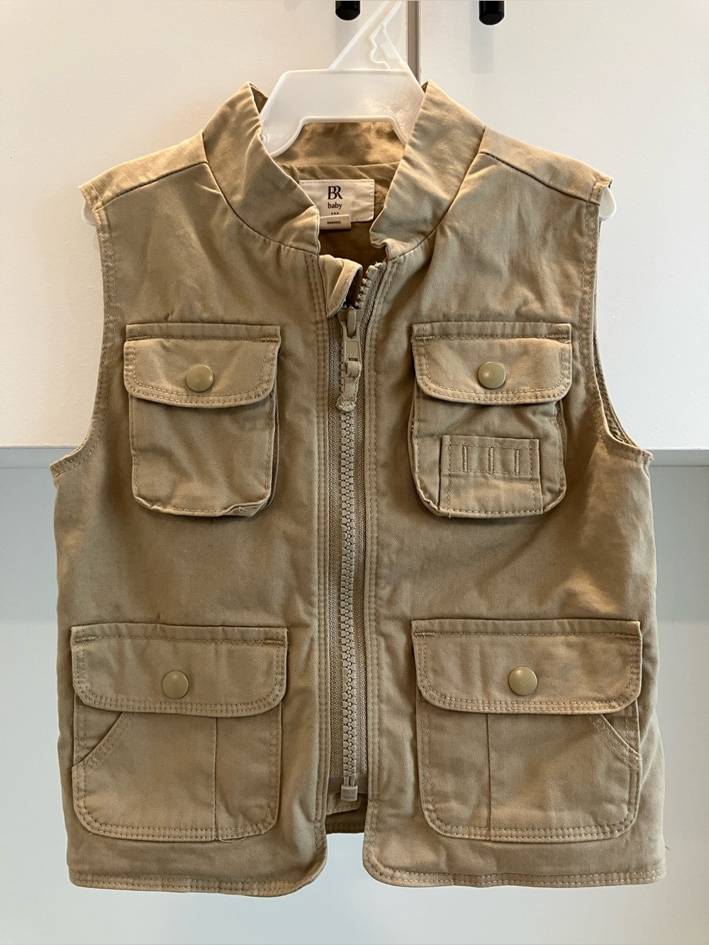 Banana Republic Baby 6-12 months Kids Tan Cargo Utility Vest Fisherman